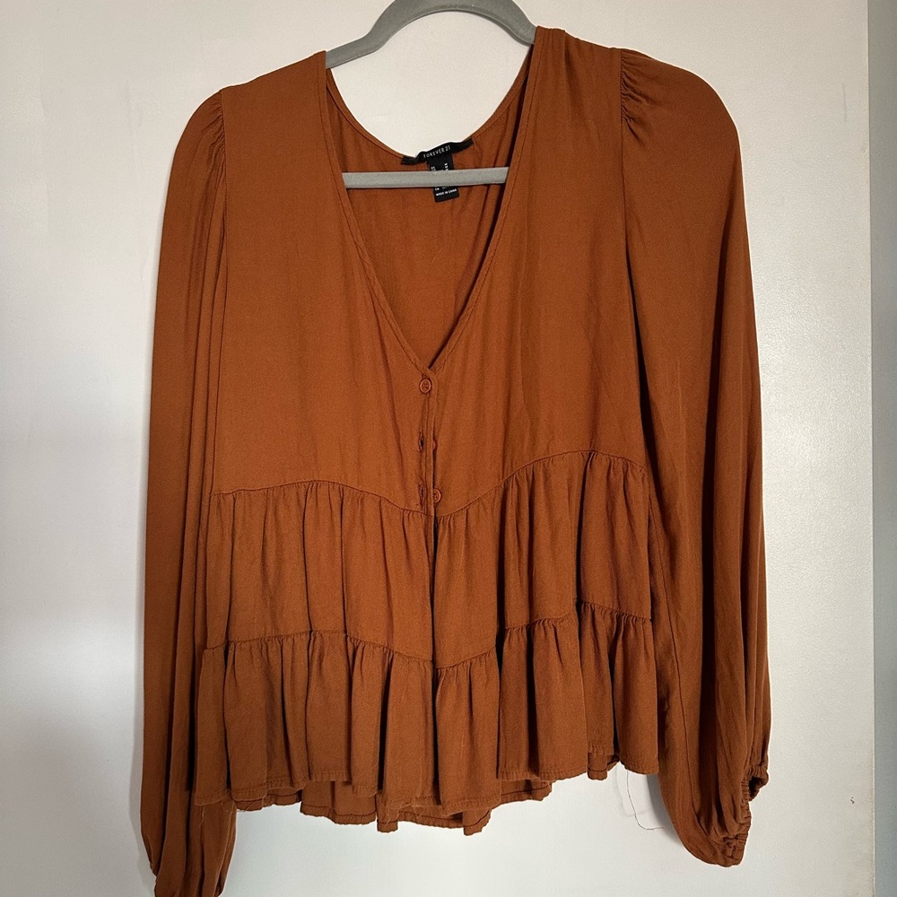 Burnt orange blouse